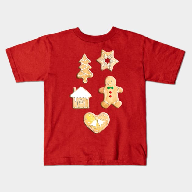 Christmas Cookies Kids T-Shirt by Gingerlique